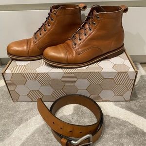Helm Muller Teak Boot (excellent condition) with matching belt